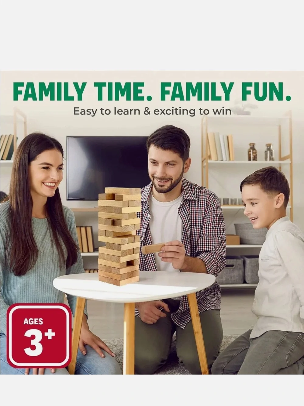 CoolToys Timber Tower Original 48 Piece Wooden Stacking Game NIB